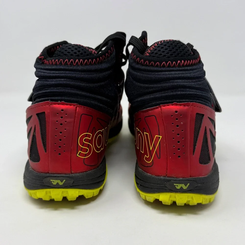 Saucony Lanzar Jav 2 Men 8 Red Citron Javelin Track Field Spikes S29038-1